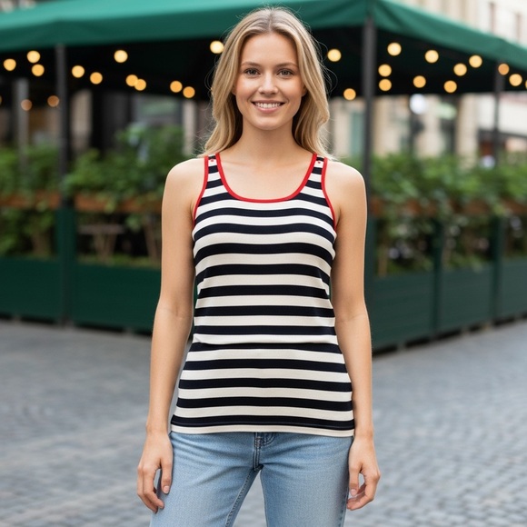 BANANA REPUBLIC Stripped Tank Top - Picture 2 of 9